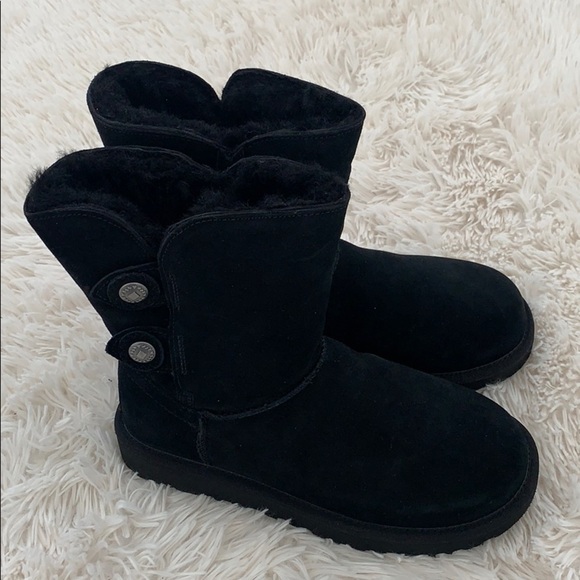 UGG Marciela 2 genuine shearling black boots - Picture 1 of 7